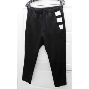 Y-3 YOHJI YAMAMOTO ADIDAS BLACK 3 Stripe Cropped Pants sz M